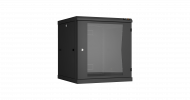 TLK TWC-126060-R-G-BK Настенный разборный шкаф 19", 12U, стеклянная дверь, Ш600хВ636хГ600мм