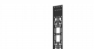 TLK TLK-ZU-42U-BK Лоток Zero-Unit для крепления аксессуаров с крепежом, 42U