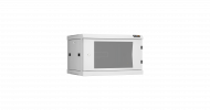 TLK TWC-066045-R-G-GY Настенный разборный шкаф 19", 6U, стеклянная дверь, Ш600хВ370хГ450мм
