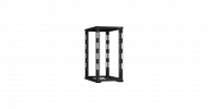 TLK TRD-246010-R-BK Монтажная стойка двухрамная с разборной рамой 19", 24U, Ш600xВ1195xГ1000мм