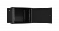 TLK TWI-096060-R-M-BK Настенный разборный шкаф 19", 9U, цельнометаллическая дверь, Ш600хВ436хГ600мм