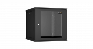 TLK TWI-126060-R-G-BK Настенный разборный шкаф 19", 12U, стеклянная дверь, Ш600хВ569хГ600мм