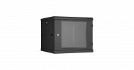 TLK TWC-096060-R-G-BK Настенный разборный шкаф 19", 9U, стеклянная дверь, Ш600хВ503хГ600мм