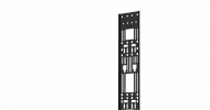TLK TLK-ZU-47U-BK Лоток Zero-Unit для крепления аксессуаров с крепежом, 47U