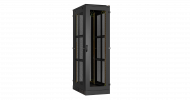 TLK TFA-426010-GPPP-BK Напольный шкаф 19", 42U, стеклянная дверь, перфорированные стенки и задняя дверь
