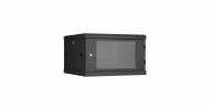 TLK TWC-066060-R-G-BK Настенный разборный шкаф 19", 6U, стеклянная дверь, Ш600хВ370хГ600мм