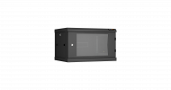 TLK TWC-066045-R-G-BK Настенный разборный шкаф 19", 6U, стеклянная дверь, Ш600хВ370хГ450мм