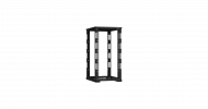TLK TRD-246080-R-BK Монтажная стойка двухрамная с разборной рамой 19", 24U, Ш600xВ1195xГ800мм