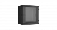 TLK TWC-126045-R-G-BK Настенный разборный шкаф 19", 12U, стеклянная дверь, Ш600хВ636хГ450мм