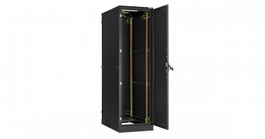 Фотография товара 'TLK TFA-248080-PMWM-BK Напольный шкаф 19", 24U,двери перфорированные'