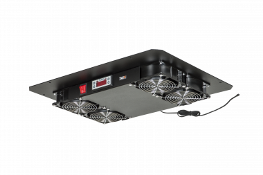 Фотография товара 'TLK TLK-FAN4-TERM-F2-BK Вентиляторный блок, 4 вентилятора, с фильтром, без шнура питани'