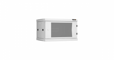 Фотография товара 'TLK TWC-066045-R-G-GY Настенный разборный шкаф 19", 6U, стеклянная дверь, Ш600хВ370хГ450мм'
