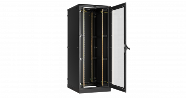 Фотография товара 'TLK TFA-428080-GMMM-BK Напольный шкаф 19", 42U, стеклянная дверь'