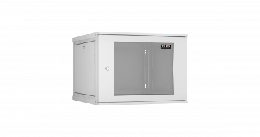Фотография товара 'TLK TWI-096060-R-G-GY Настенный разборный шкаф 19", 9U, стеклянная дверь, Ш600хВ436хГ600мм'