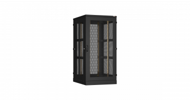 Фотография товара 'TLK TFA-338080-PMWM-BK Напольный шкаф 19", 33U, двери перфорированные, одностворчатая и двустворчатая'