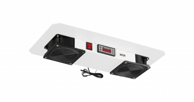 Фотография товара 'TLK TLK-FAN2-TERM-F2-GY Вентиляторный блок, 2 вентилятора, с фильтром, без шнура питания'