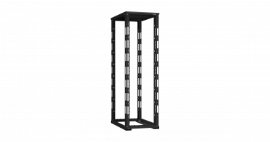 Фотография товара 'TLK TRD-426010-R-BK Монтажная стойка двухрамная с разборной рамой 19", 42U, Ш600xВ1995xГ1000мм'