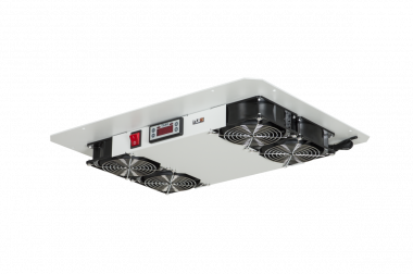 Фотография товара 'TLK TLK-FAN4-TERM-GY Вентиляторный блок, на 4 вентилятора с терморегулятором и датчиком для шкафов'