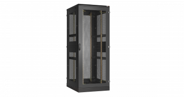 Фотография товара 'TLK TFA-428012-PHWH-BK Напольный шкаф 19", 42U, перфорированные одно и двухстворчатые двери'