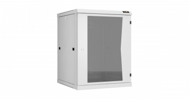 Фотография товара 'TLK TWC-156060-R-G-GY Настенный разборный шкаф 19", 15U, стеклянная дверь, Ш600хВ770хГ600мм'