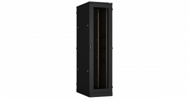 Фотография товара 'TLK TFA-476080-WHWH-BK Напольный шкаф 19", 47U, двустворчатые перфорированные двери'