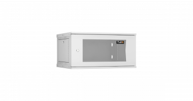 Фотография товара 'TLK TWI-066045-R-G-GY Настенный разборный шкаф 19", 6U, стеклянная дверь, Ш600хВ303хГ450мм'