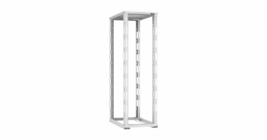 Фотография товара 'TLK TRD-426010-R-GY Монтажная стойка двухрамная с разборной рамой 19", 42U, Ш600xВ1995xГ1000мм'