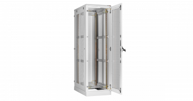Фотография товара 'TLK TFA-426010-GPPP-GY Напольный шкаф 19", 42U, стеклянная дверь, перфорированные стенки и задняя дверь'
