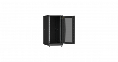 Фотография товара 'TLK TFI-246080-GMMM-R-BK Напольный шкаф серии Lite II 19", 24U, стеклянная дверь'