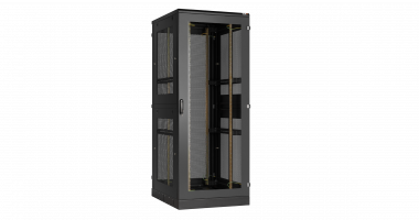 Фотография товара 'TLK TFA-428010-GEPE-BK Напольный шкаф 19", 42U, стеклянная дверь'