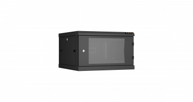 Фотография товара 'TLK TWC-066060-R-G-BK Настенный разборный шкаф 19", 6U, стеклянная дверь, Ш600хВ370хГ600мм'