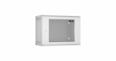 Фотография товара 'TLK TWI-096035-R-G-GY Настенный разборный шкаф 19", 9U, стеклянная дверь, Ш600хВ436хГ350мм'