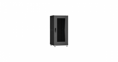 Фотография товара 'TLK TFI-246060-GMMM-R-BK Напольный шкаф серии Lite II 19", 24U, дверь со стеклом и металлическая'