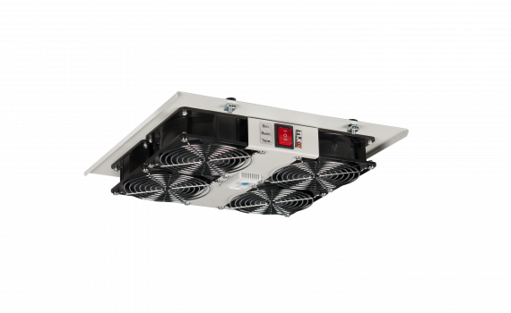 Фотография товара 'TLK TLK-FAN4-TERM-I-GY Вентиляторный блок для шкафов серии TFI-R и TWI-R глубиной от 450 мм'