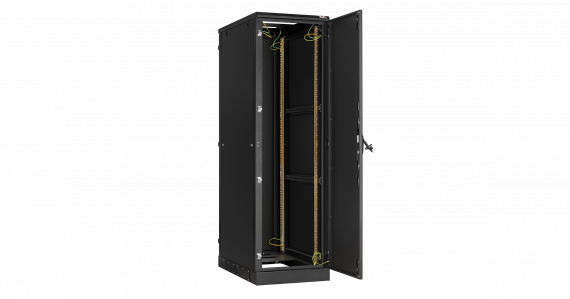 Фотография товара 'TLK TFA-248080-PMWM-BK Напольный шкаф 19", 24U,двери перфорированные'
