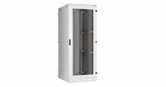 Фотография товара 'TLK TFA-428080-GMMM-GY Напольный шкаф 19", 42U, стеклянная дверь'