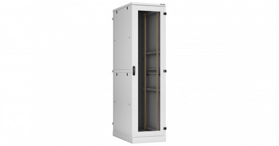 Фотография товара 'TLK TFA-476080-PHPH-GY Напольный шкаф 19", 47U, перфорированные двери, двойные боковые стенки'