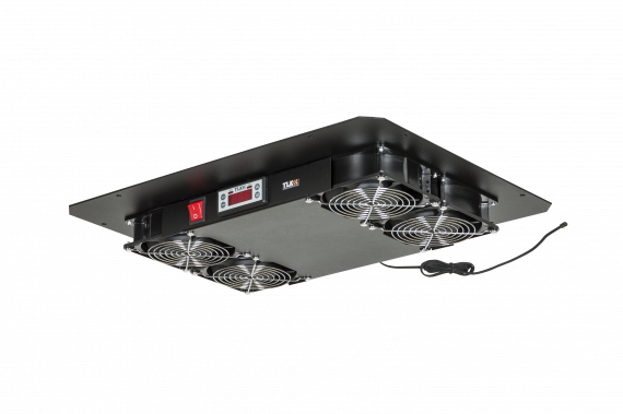 Фотография товара 'TLK TLK-FAN4-TERM-F2-BK Вентиляторный блок, 4 вентилятора, с фильтром, без шнура питани'