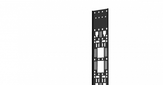 Фотография товара 'TLK TLK-ZU-42U-BK Лоток Zero-Unit для крепления аксессуаров с крепежом, 42U'