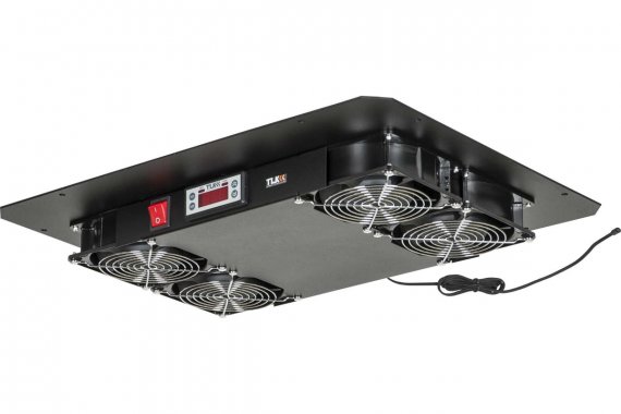Фотография товара 'TLK TLK-FAN4-TERM-F-BK Вентиляторный блок для напольных шкафов'
