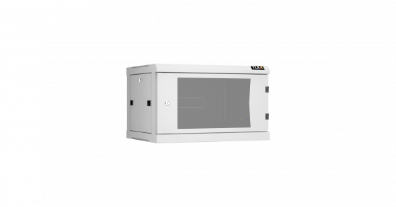 Фотография товара 'TLK TWC-066045-R-G-GY Настенный разборный шкаф 19", 6U, стеклянная дверь, Ш600хВ370хГ450мм'