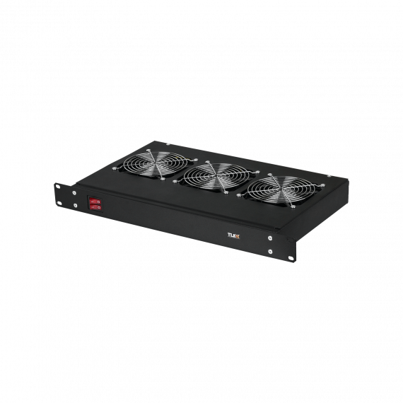 Фотография товара 'TLK TLK-VP3-BK Вентиляторная полка TLK, 19", 1U, 3 вентилятора, Г260мм'