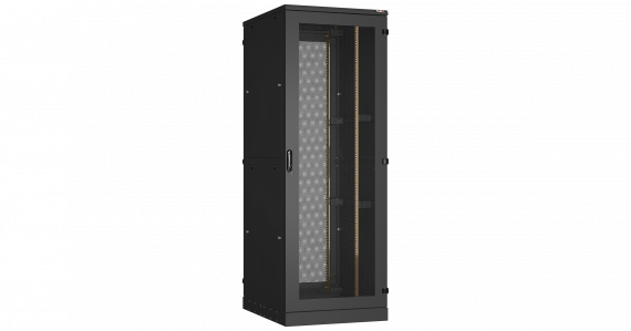 Фотография товара 'TLK TFA-478012-PHWH-BK Напольный шкаф 19", 47U, перфорированные одно и двухстворчатые двери'