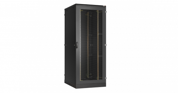 Фотография товара 'TLK TFA-428010-PMMM-BK Напольный шкаф 19", 42U, перфорированная и цельнометаллическая двери'