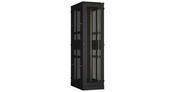 Фотография товара 'TLK TFA-476010-PEPE-BK Напольный шкаф 19", 47U, перфорированные двухуровневые стенки'