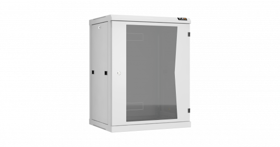 Фотография товара 'TLK TWC-156045-R-G-GY Настенный разборный шкаф 19", 15U, стеклянная дверь, Ш600хВ770хГ450мм'