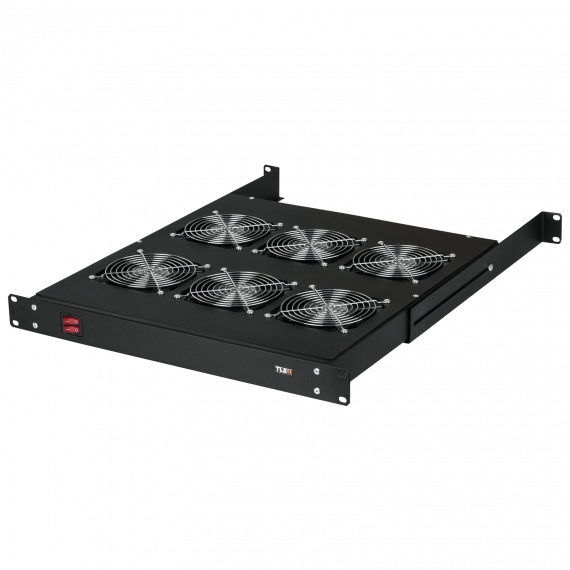 Фотография товара 'TLK TLK-VP6-BK Вентиляторная полка, 19", 1U, 6 вентиляторов, Г520мм'