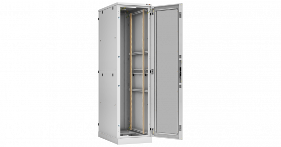 Фотография товара 'TLK TFA-476010-GHMH-GY Напольный шкаф 19", 47U, стеклянная дверь'