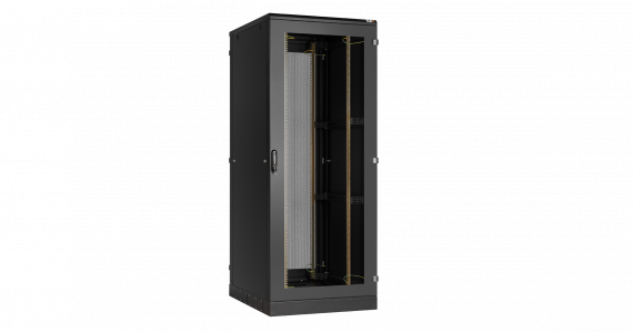 Фотография товара 'TLK TFA-428080-PMWM-BK Напольный шкаф 19", 42U, перфорированная одностворчатая передняя дверь'