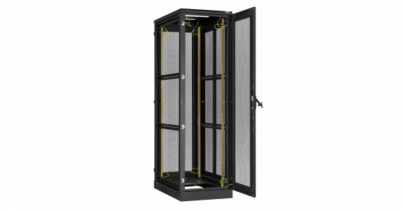 Фотография товара 'TLK TFA-4260-P-BK Дверь одностворчатая перфорированная на раме с замком и петлями'